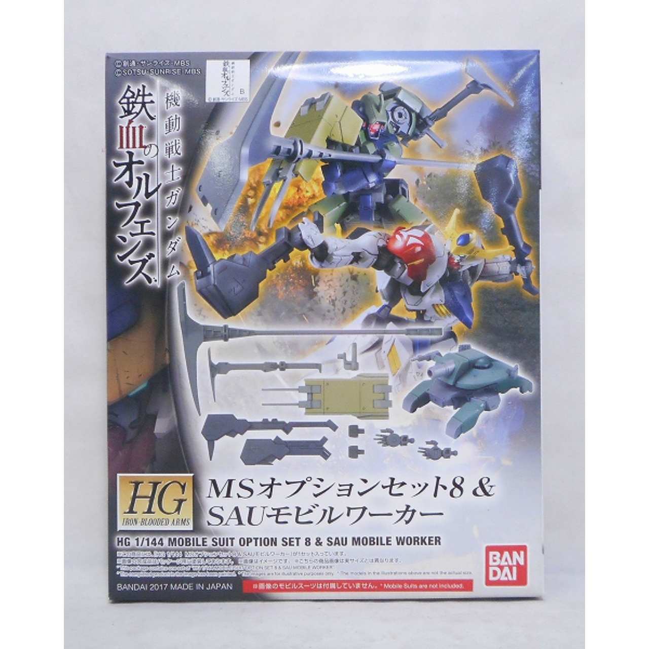 Iron Blooded Orphans Series HG 1/144 Mobile Suit Option Set 8 and SAU Mobile Worker
