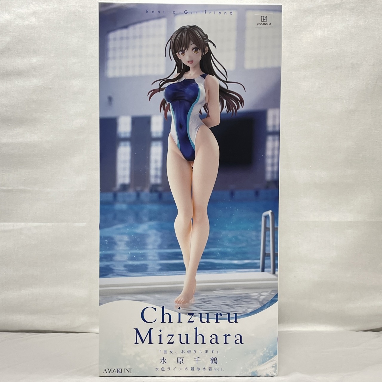 AMAKUNI [彼女、お借りします] 水原千鶴 水色ラインの競泳水着Ver. ホビージャパン限定