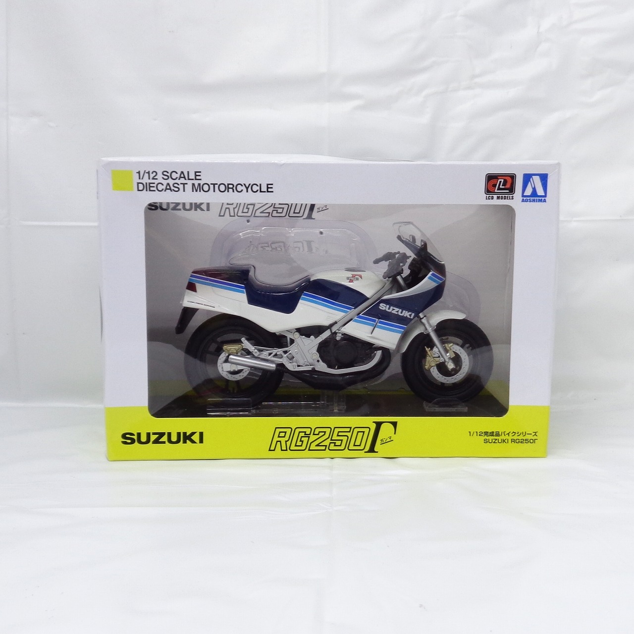 アオシマ 1/12 完成品バイクシリーズ スズキ RG250Γ (ブルー/ホワイト)