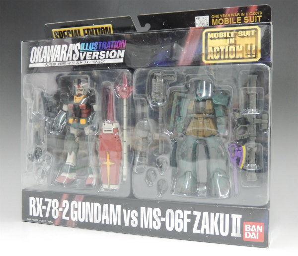 MIA RX-78-2 Gundam vs MS-06F Zaku II (Kunio Okawara Illustration Ver.)