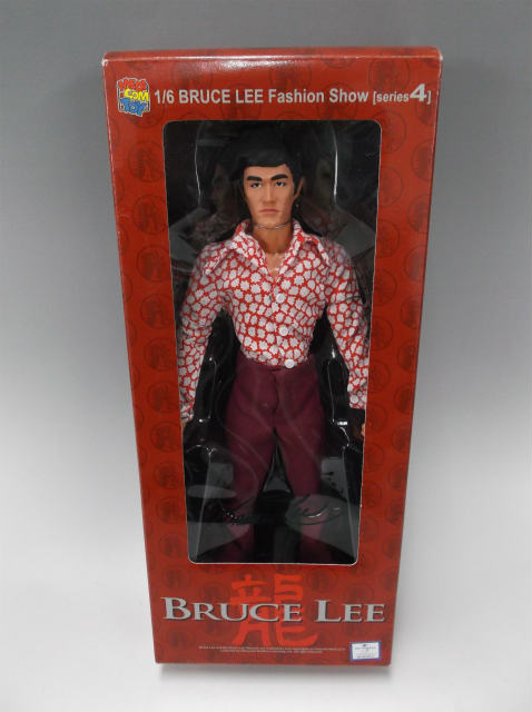 ブルース・リー ファッションショー シリーズ4 パターンシャツ 赤/白