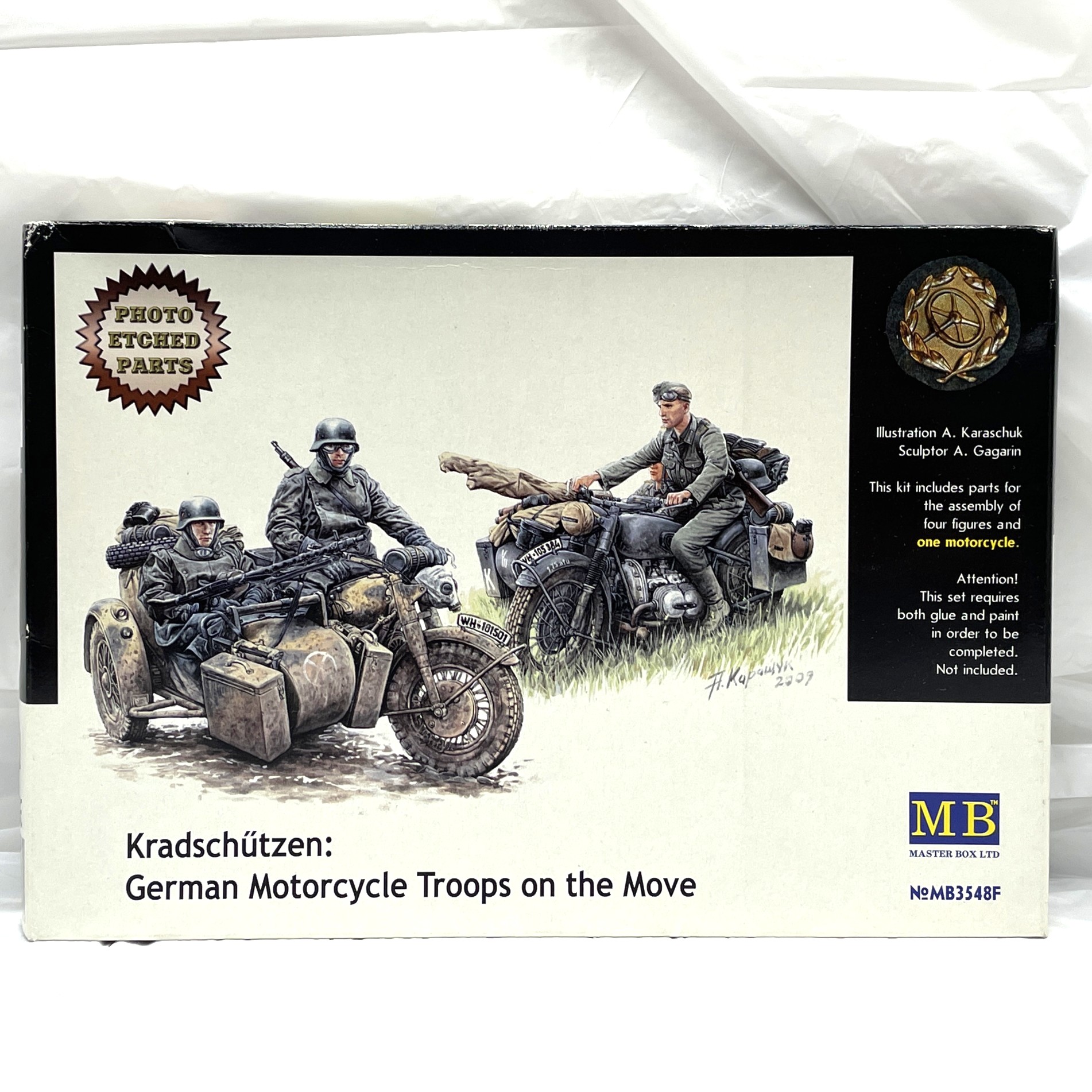 マスターボックス 1/35 ドイツ 移動バイク歩兵