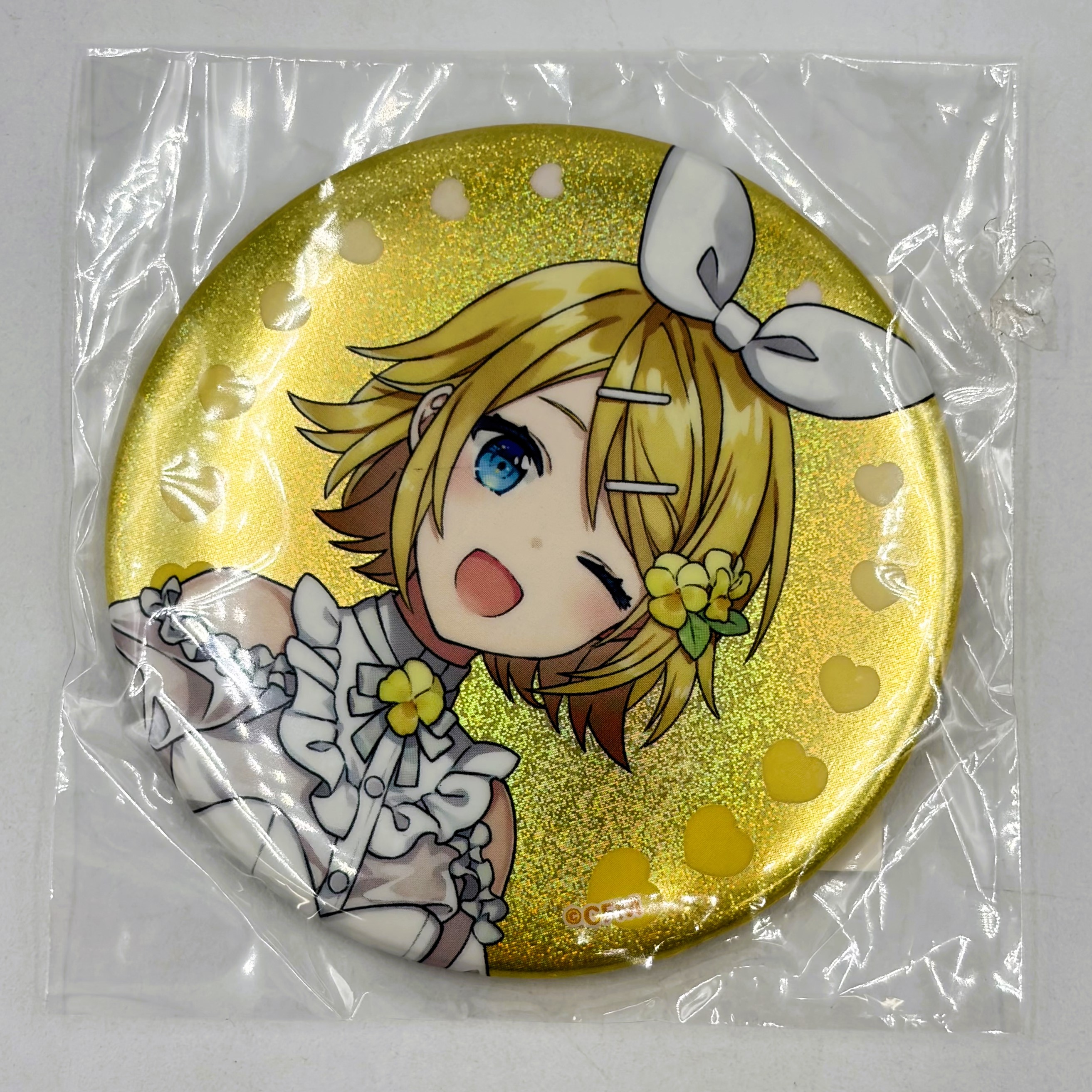 楽天コレクション KAITO 15th Anniversary E賞 缶バッジ(グリッター) 鏡音リン
