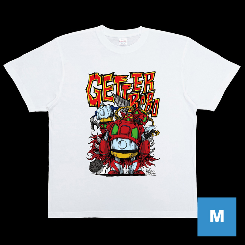 KAGEMARU DESIGNS ゲッターロボ Tシャツ (白) Mサイズ