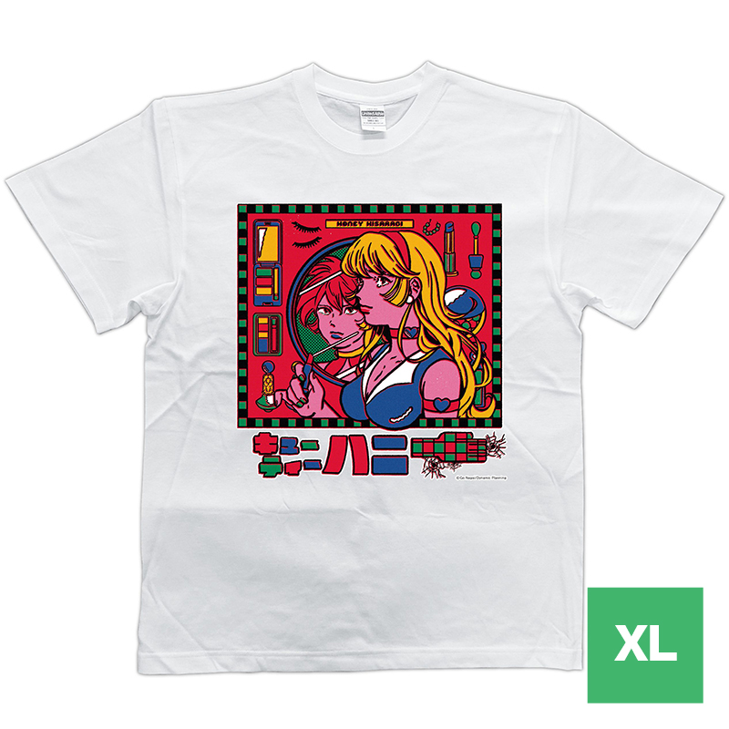 原田ちあき キューティーハニー カチューシャ赤 Tシャツ (白)XLサイズ