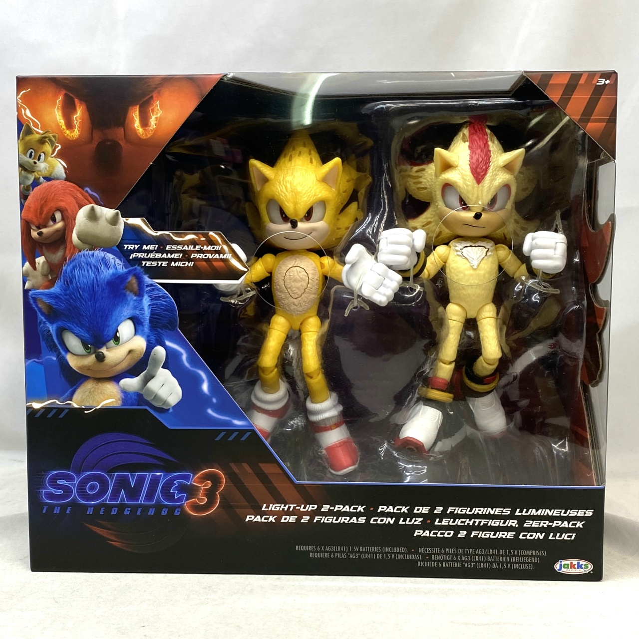 JAKKS Pacific ソニック ザ ヘッジホッグ ライトアップ スーパーソニック & スーパーシャドウ アクションフィギュアセット