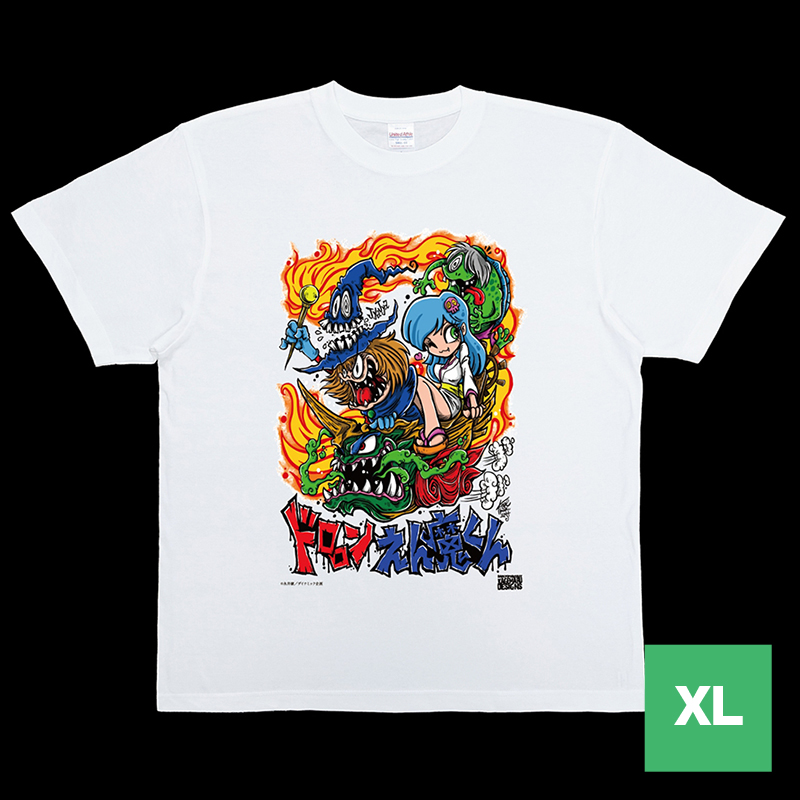 KAGEMARU DESIGNS ドロロンえん魔くん Tシャツ (白) XLサイズ