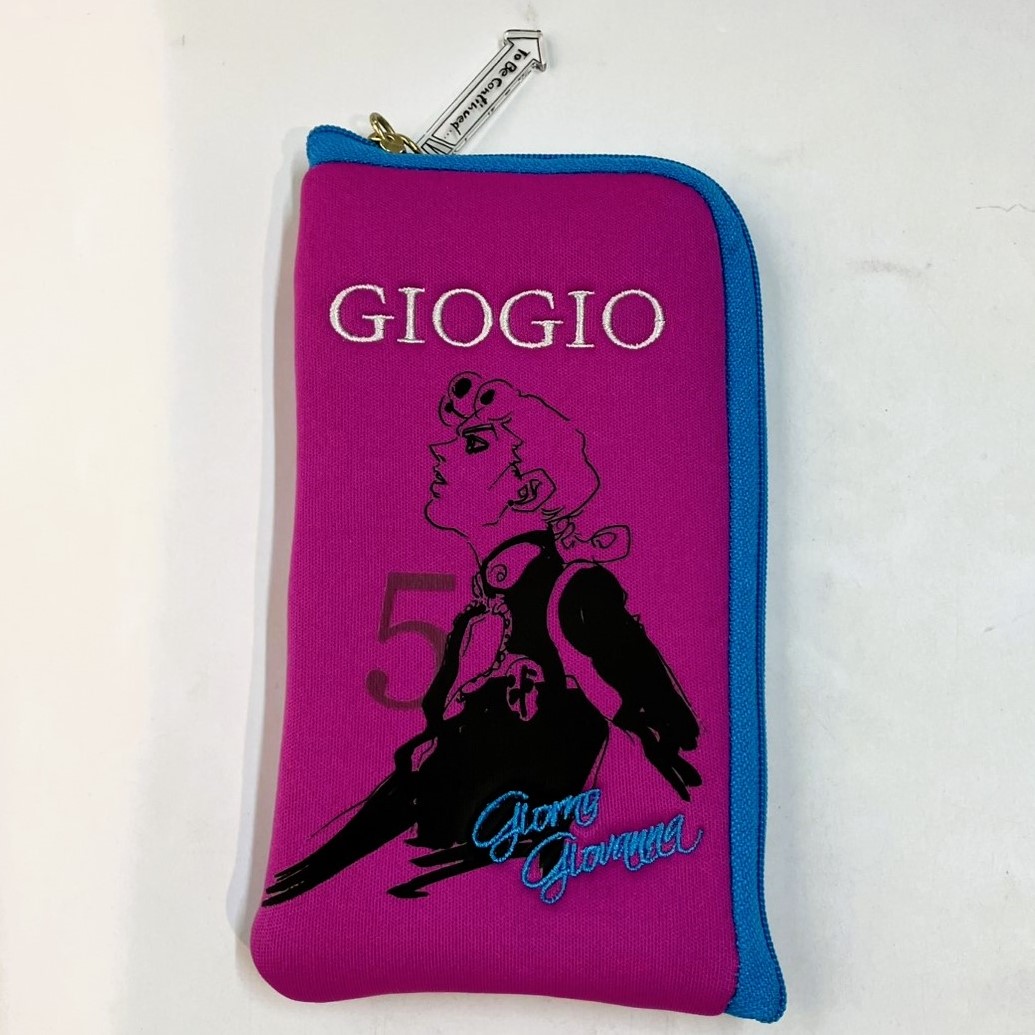 ジョジョの奇妙な冒険 第五部 黄金の風 荒木飛呂彦原画展 JOJO 冒険の波紋グッズ フラットポーチ ジョルノ・ジョバァーナ