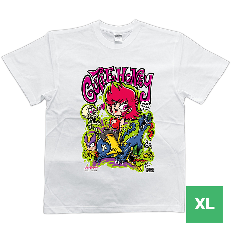 KAGEMARU DESIGNS キューティハニー Tシャツ (白) XLサイズ
