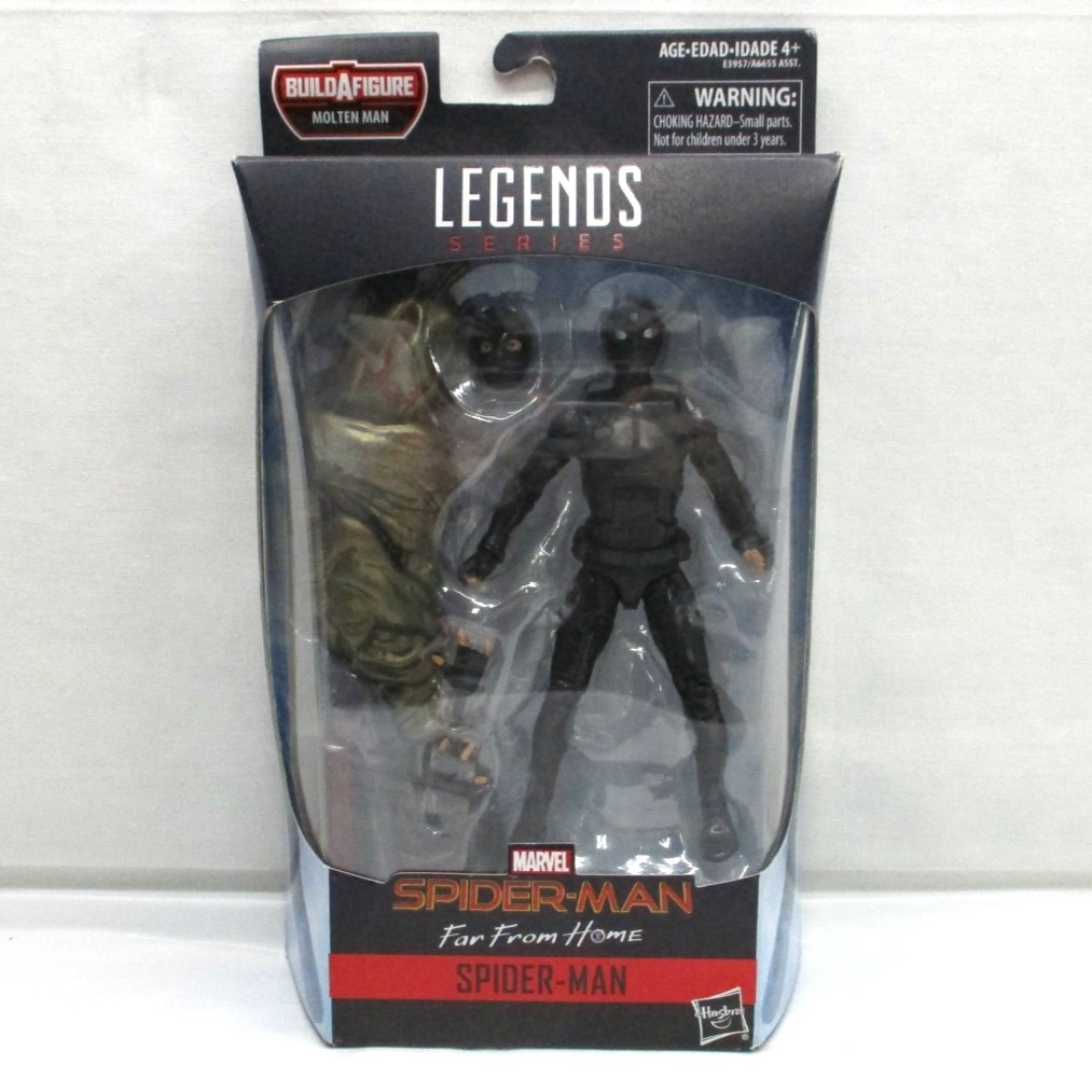 Hasbro Marvel Legends Series Molten Man 02: Spider-Man (Stelth Suit) 6-Inch Action Figure