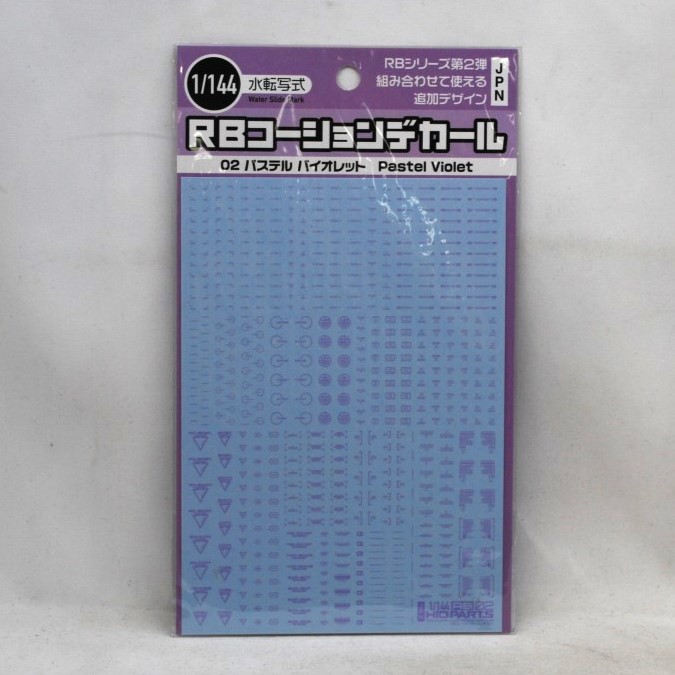 HIQ PARTS 1/144 RB02 コーションデカール パステル バイオレット(1枚入)