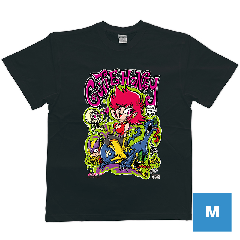 KAGEMARU DESIGNS キューティハニー Tシャツ (黒) Mサイズ