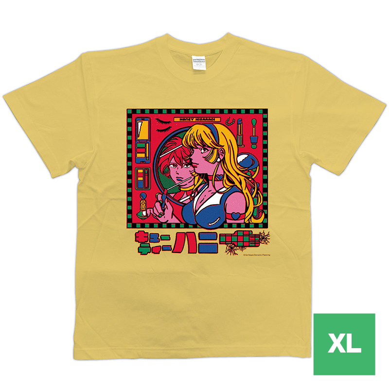原田ちあき キューティーハニー カチューシャ青 Tシャツ (黄)XLサイズ