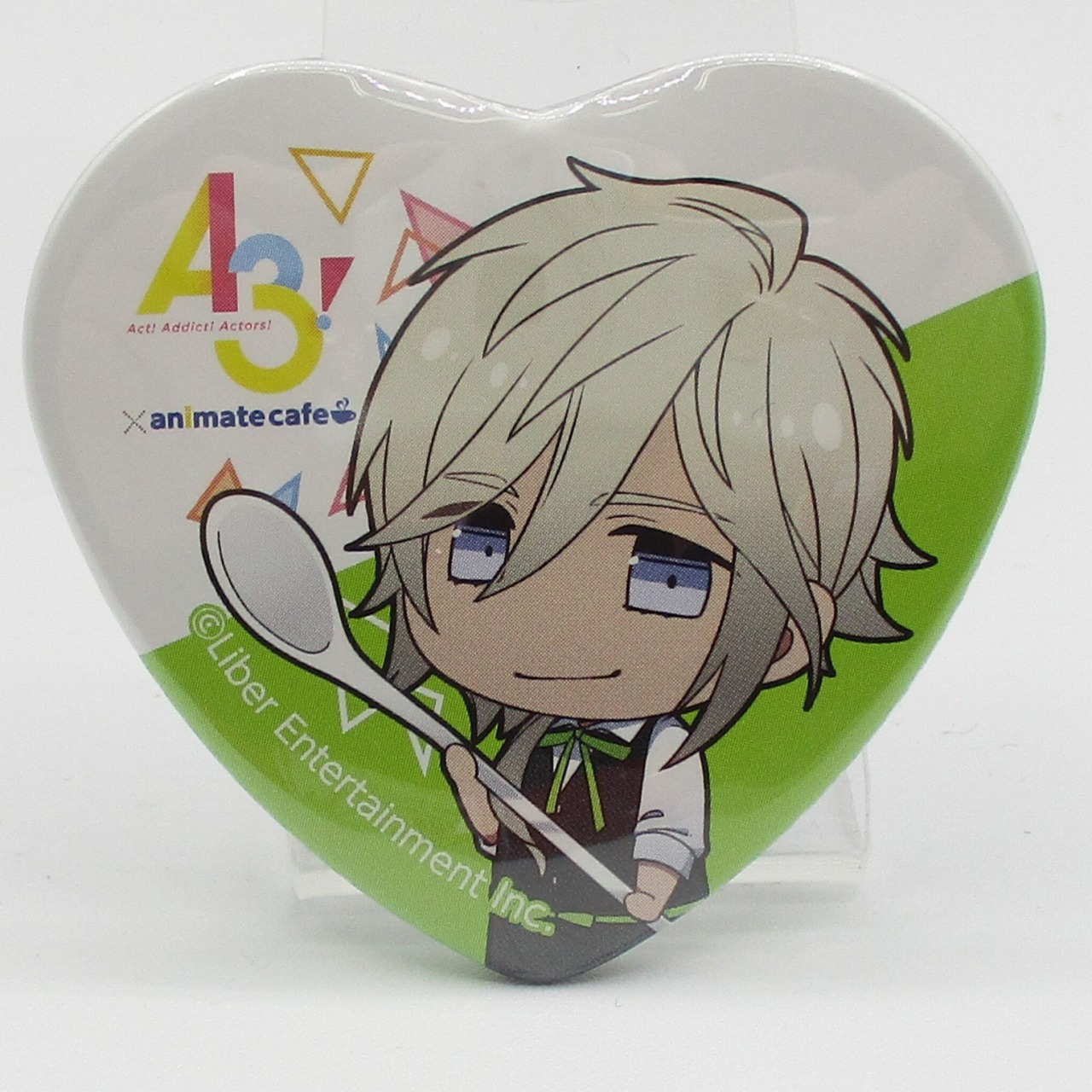 A3! x Animate CAFE Trading Heart Can Badge - Citron