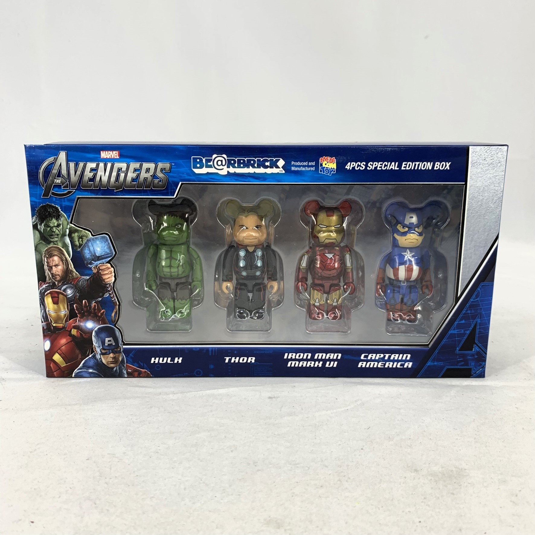 MEDICOM TOY BE@RBRICK Avengers 4Pcs. Special Edition Box