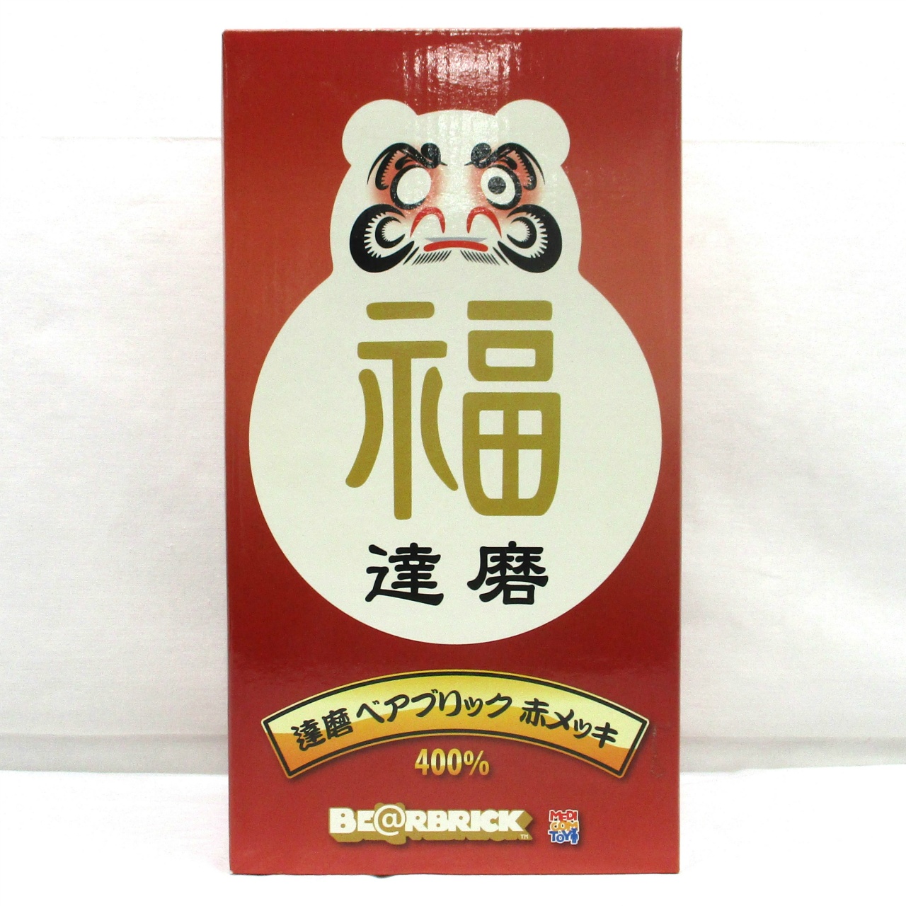 BE@RBRICK 400% 達磨(だるま)赤メッキ