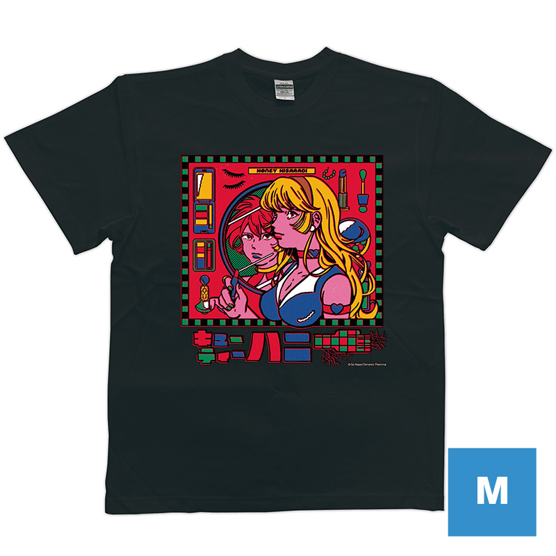 原田ちあきキューティーハニー カチューシャ 茶 Tシャツ (黒)Mサイズ
