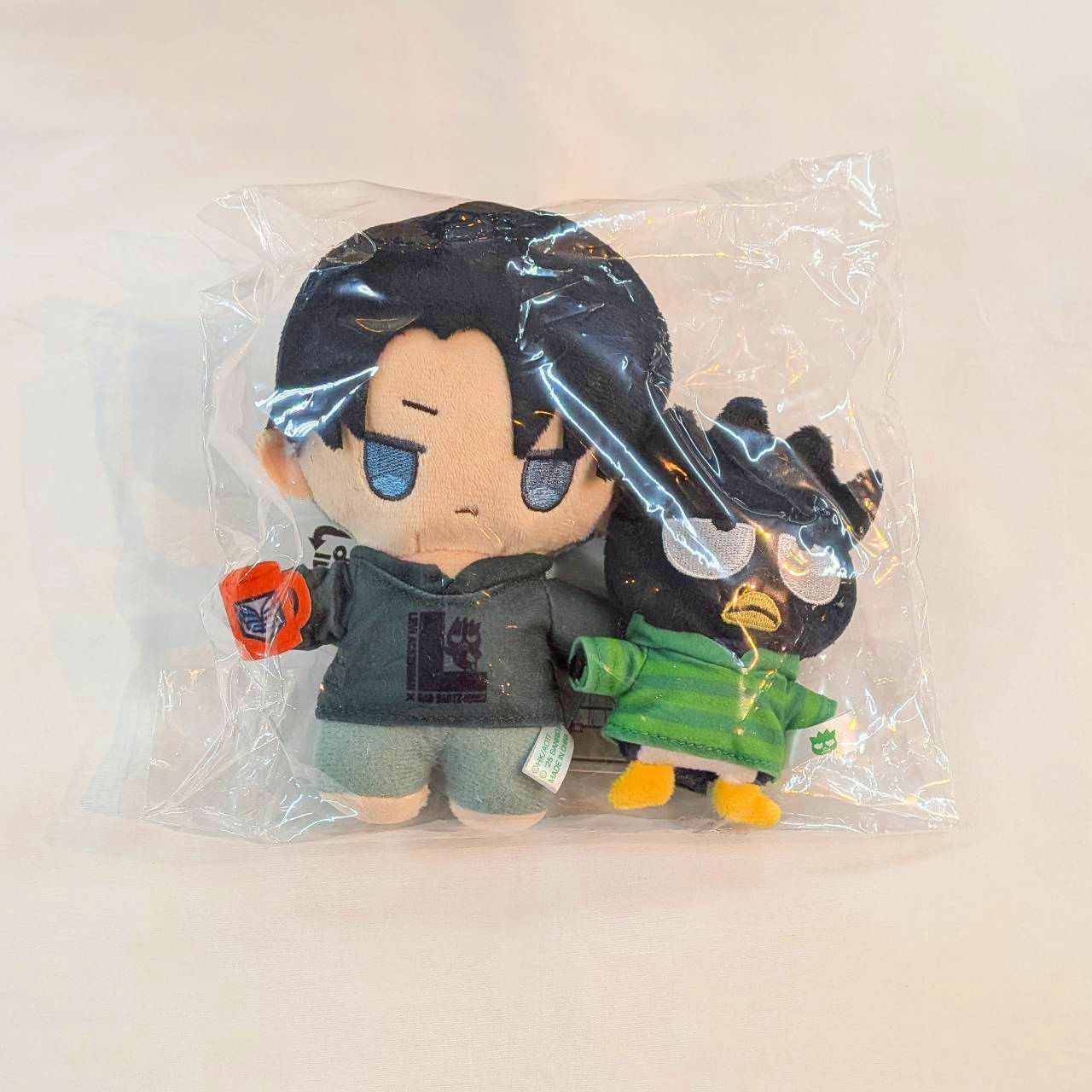 進撃の巨人×サンリオキャラクターズ ペアチャームマスコット リヴァイ・アッカーマン×バッドばつ丸
