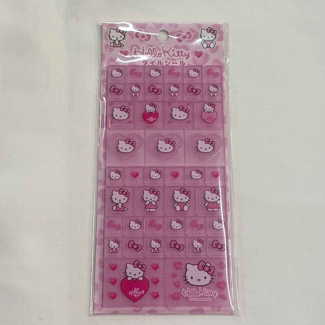 Hello Kitty 90s Tile Sticker Leopard (Pink)
