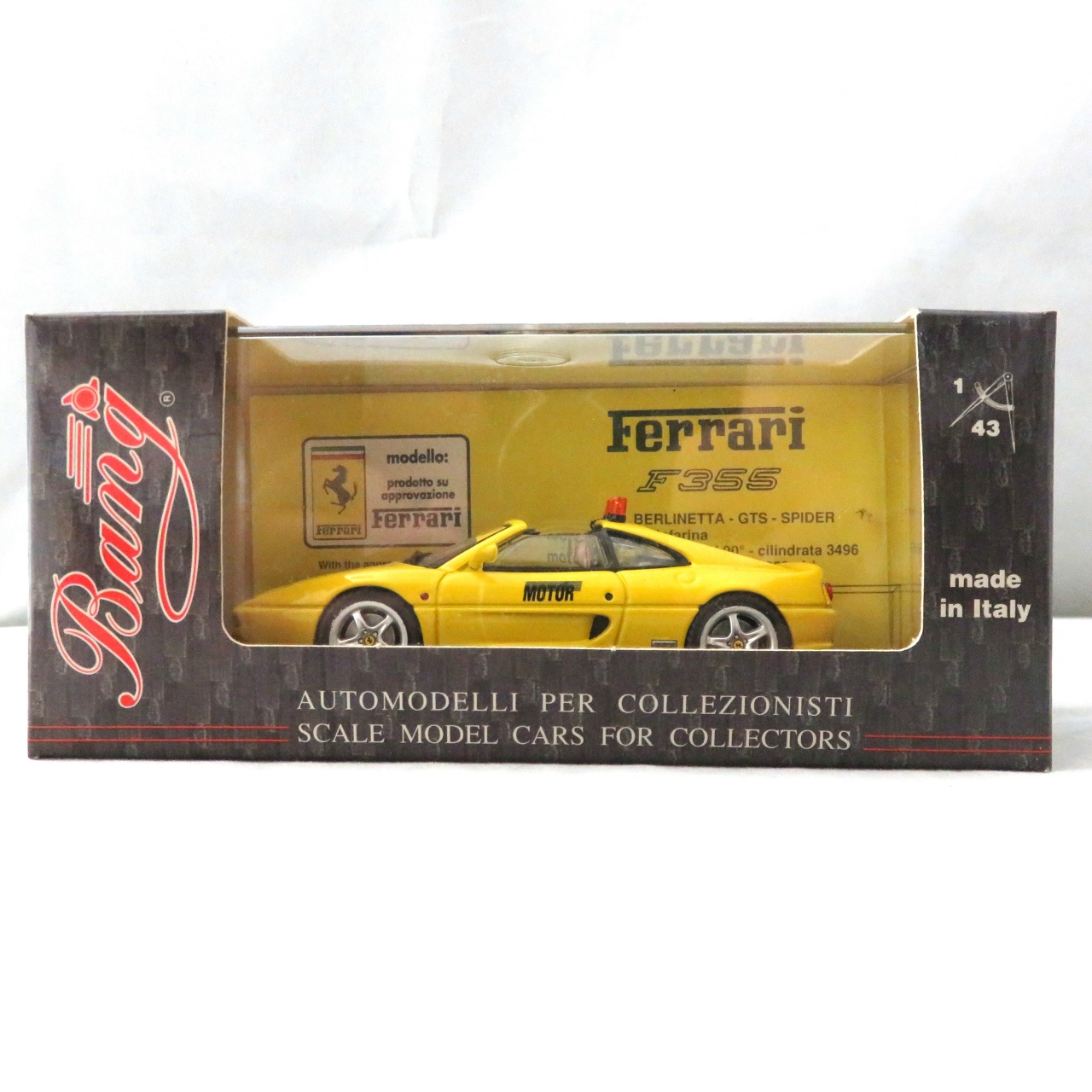 バン 1/43 フェラーリ F355 GTS ペースカー (イエロー)
