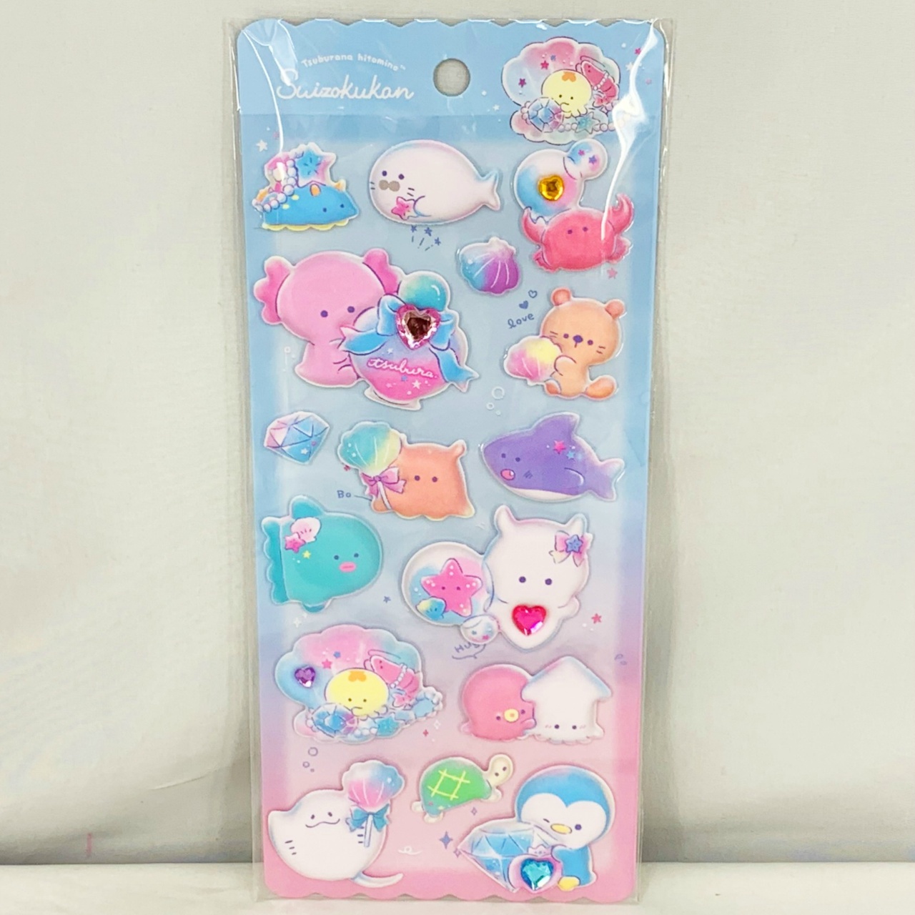 つぶらな瞳のぷくぷくシール 水族館1