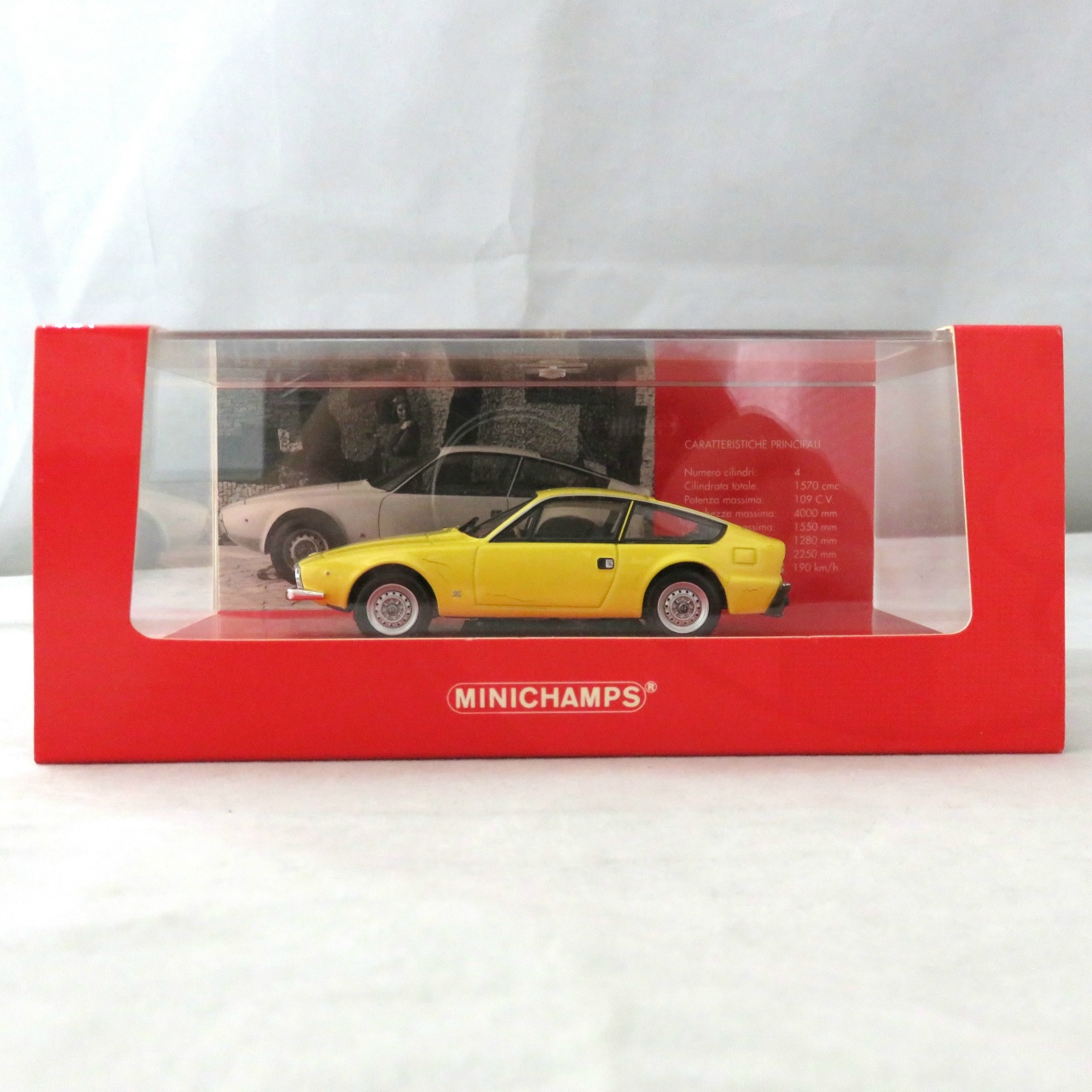 ミニチャンプス 1/43 アルファロメオ 1600 ジュニアZ 1972 イエロー