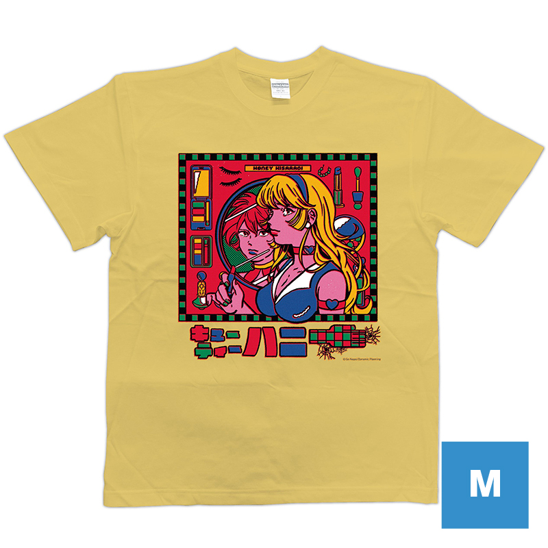 原田ちあき キューティーハニー カチューシャ青 Tシャツ (黄)Mサイズ