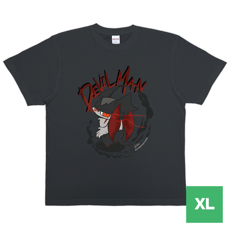 MORECATS デビルマン 悪 Tシャツ (スミ) XLサイズ
