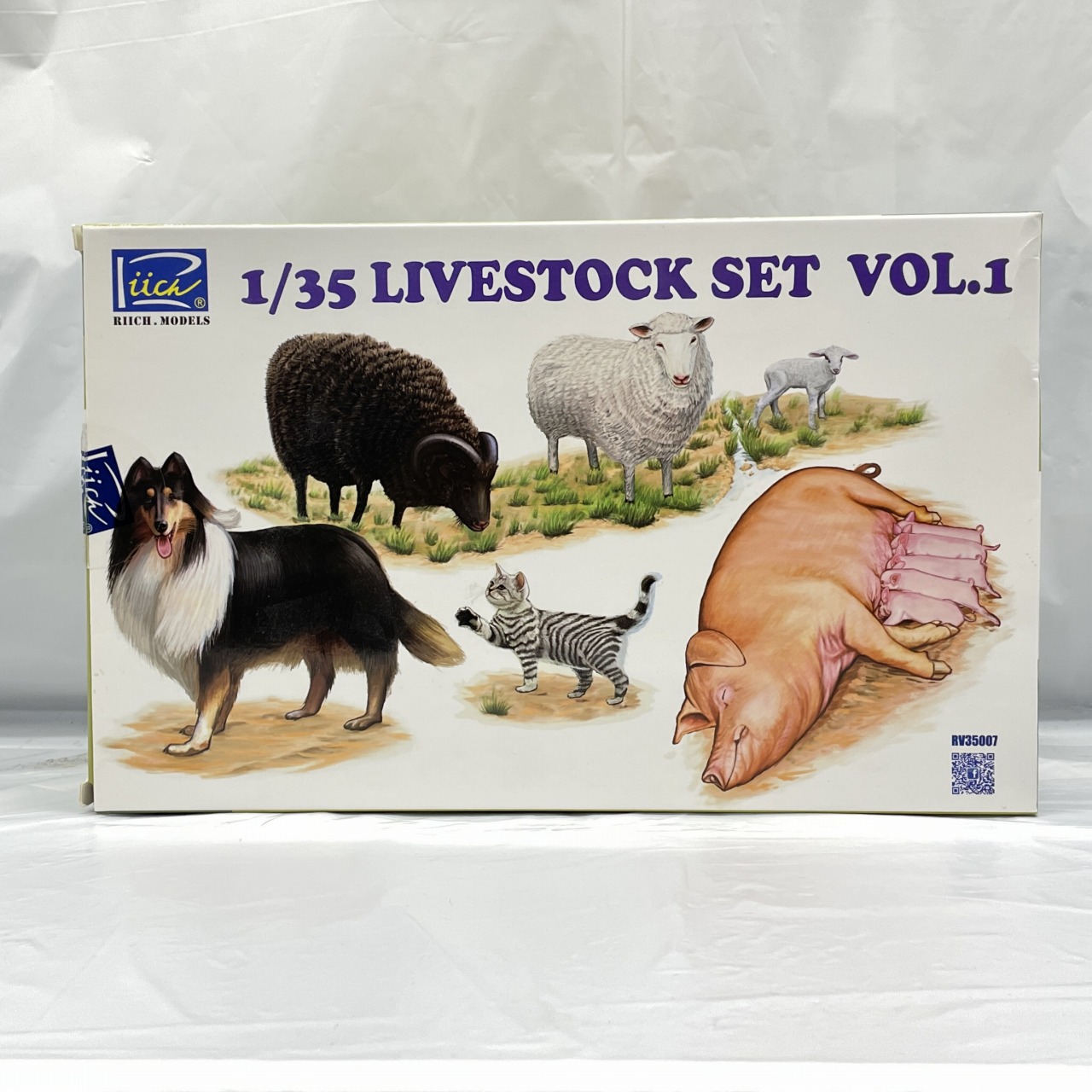 リッチモデル 1/35 家畜セット Vol.1 羊・豚・犬・猫