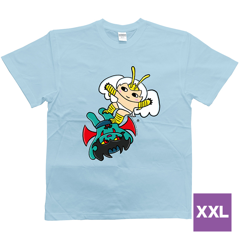 おふとん天国 デビルマン・シレーヌ Tシャツ (青) XXLサイズ