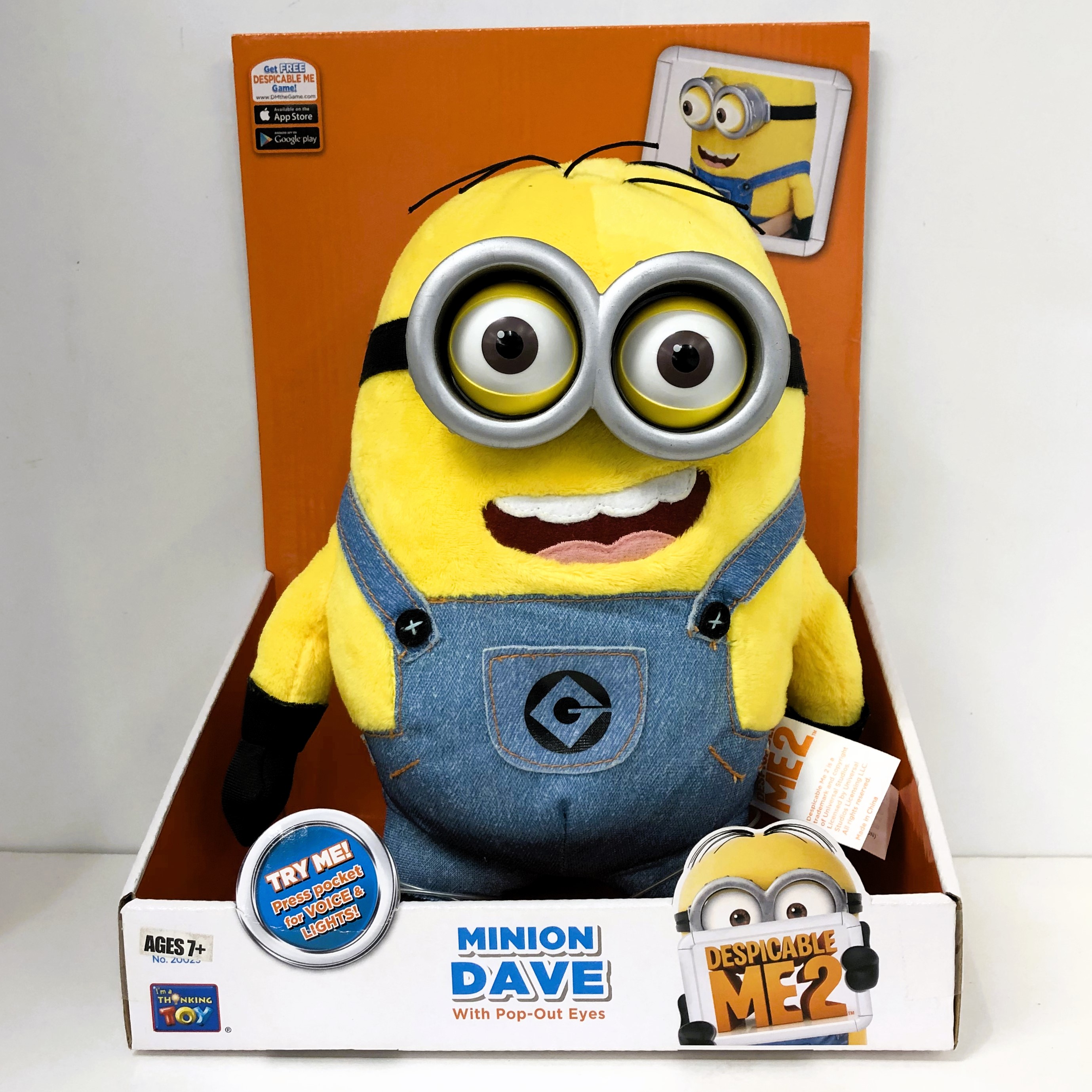 THINKWAY TOYS MINION DAVE With Pop-Out Eyes
