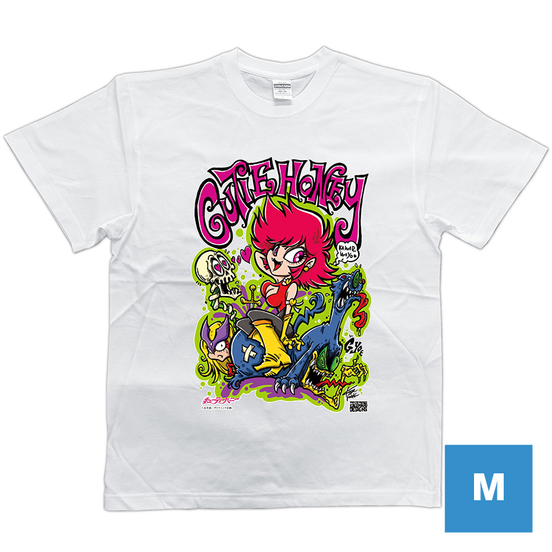 KAGEMARU DESIGNS キューティハニー Tシャツ (白) Mサイズ