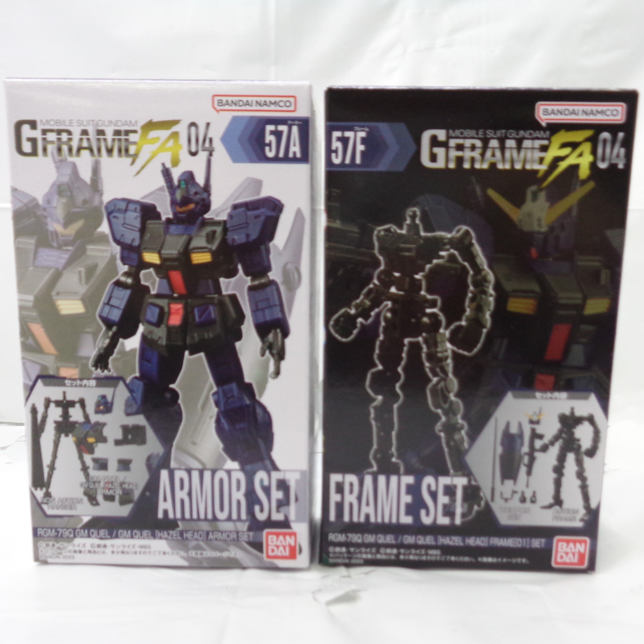 機動戦士ガンダム GFRAME FA04(Gフレーム FA04) 57 ジム・クゥエル/ジム・クゥエル[ヘイズル・ヘッド] 2種セット(アーマーセット&フレームセット)