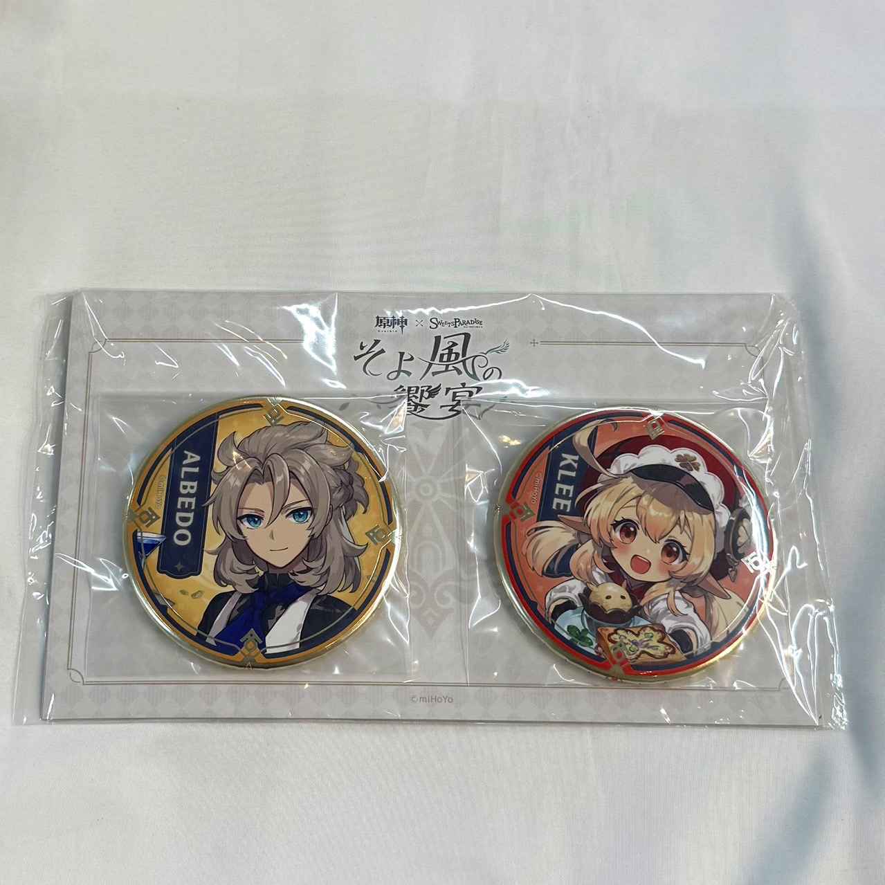 原神×SWEETS PARADISE -そよ風の饗宴- 缶バッジセット クレー&アルベド