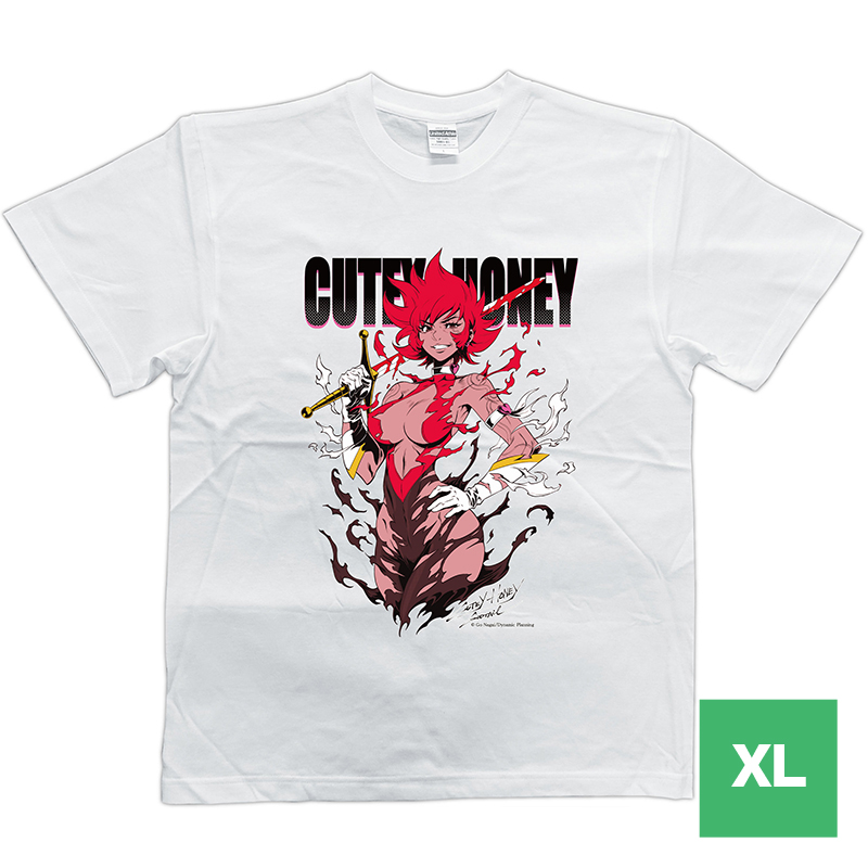 GODTAIL キューティーハニー Tシャツ (白) XLサイズ