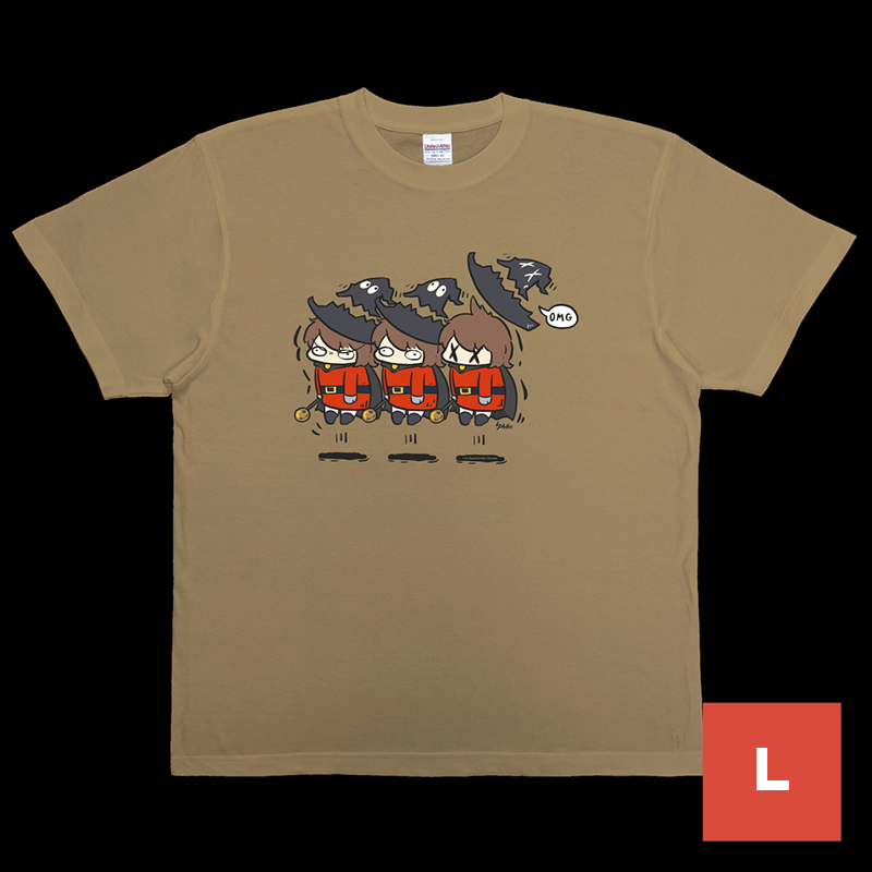 MORECATS ドロロンえん魔くん OMG Tシャツ (カーキ) Lサイズ
